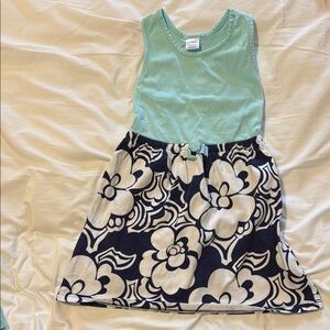Floral Kids Dress in Mint and Black